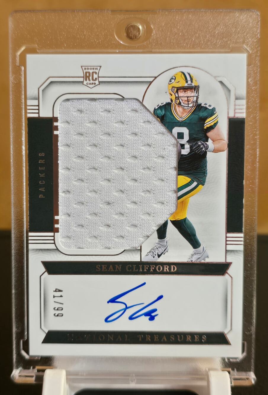 2023 Panini National Treasures Sean Clifford Patch Auto (No# 41/99)